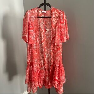 Abound Printed Longline Lightweight Kimono Cardigan Size XS/Small
